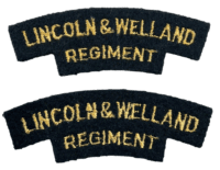 Canadian Lincoln & Welland Regiment Shoulder Title Insignia Pair 2