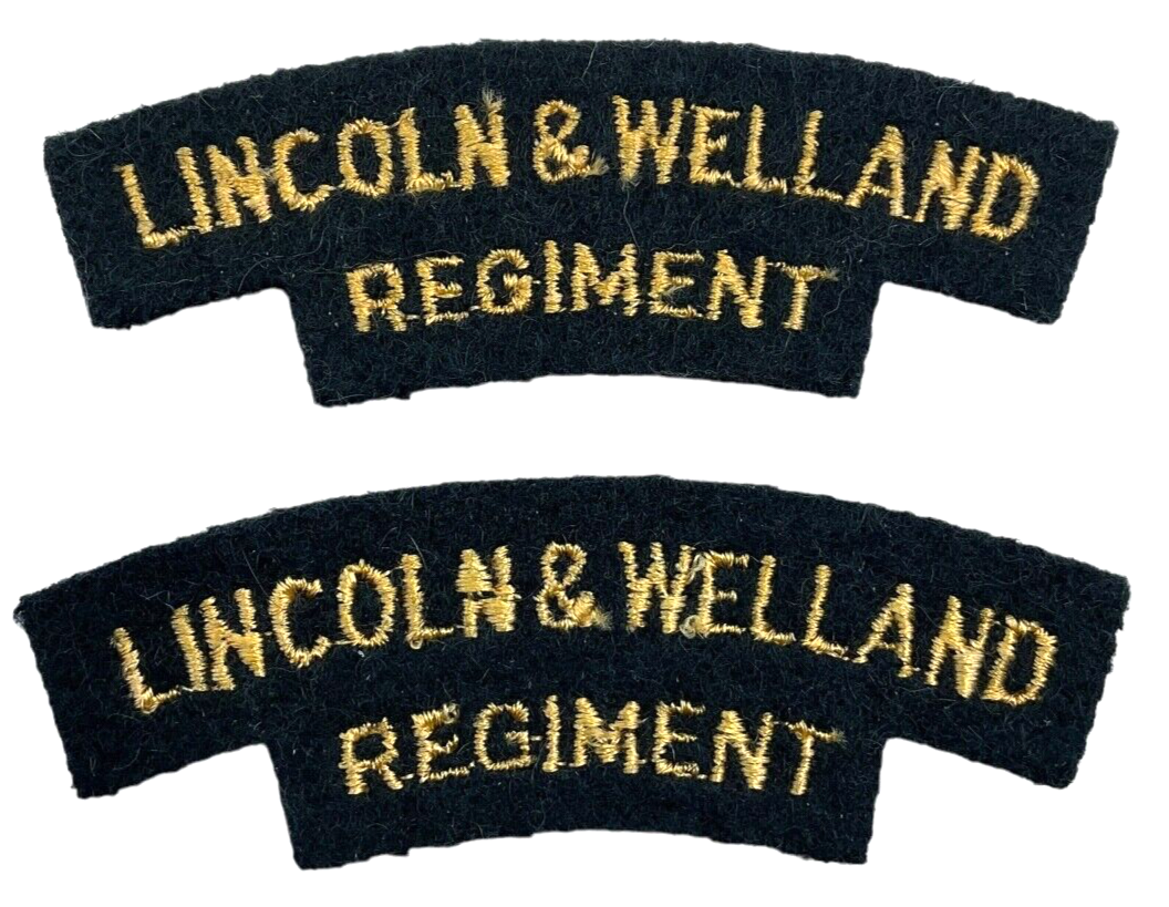 Canadian Lincoln & Welland Regiment Shoulder Title Insignia Pair 2 Canadian Lincoln & Welland Regiment Shoulder Title Insignia Pair 2