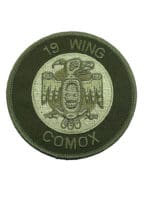 Canadian Forces RCAF 19 Wing Comox OD Green Crest Patch Canadian Forces RCAF 19 Wing Comox OD Green Crest Patch