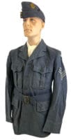 WW2 Canadian RCAF Signals Four Pocket Jacket & Wedge Cap 7 1/8 WW2 Canadian RCAF Signals Four Pocket Jacket & Wedge Cap 7 1/8