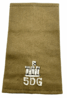 British Forces 5th Dragoon Guards Shoulder Title Slip On Insignia