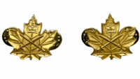 Canadian CIC Officers Collar Badge Pair Pin Back