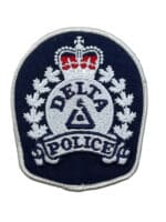 Canadian Delta British Columbia Police White Border Patch Canadian Delta British Columbia Police White Border Patch