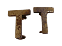 WW1 British BEF Territorial T Insignia Badge Pair WW1 British BEF Territorial T Insignia Badge Pair