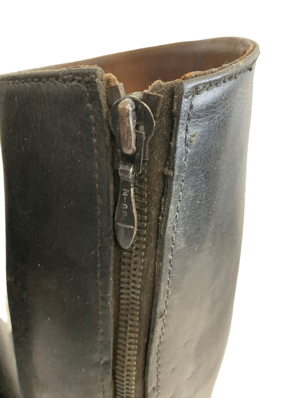 WW2 German Black Leather Officers Boots with Zippers WW2 German Black Leather Officers Boots with Zippers