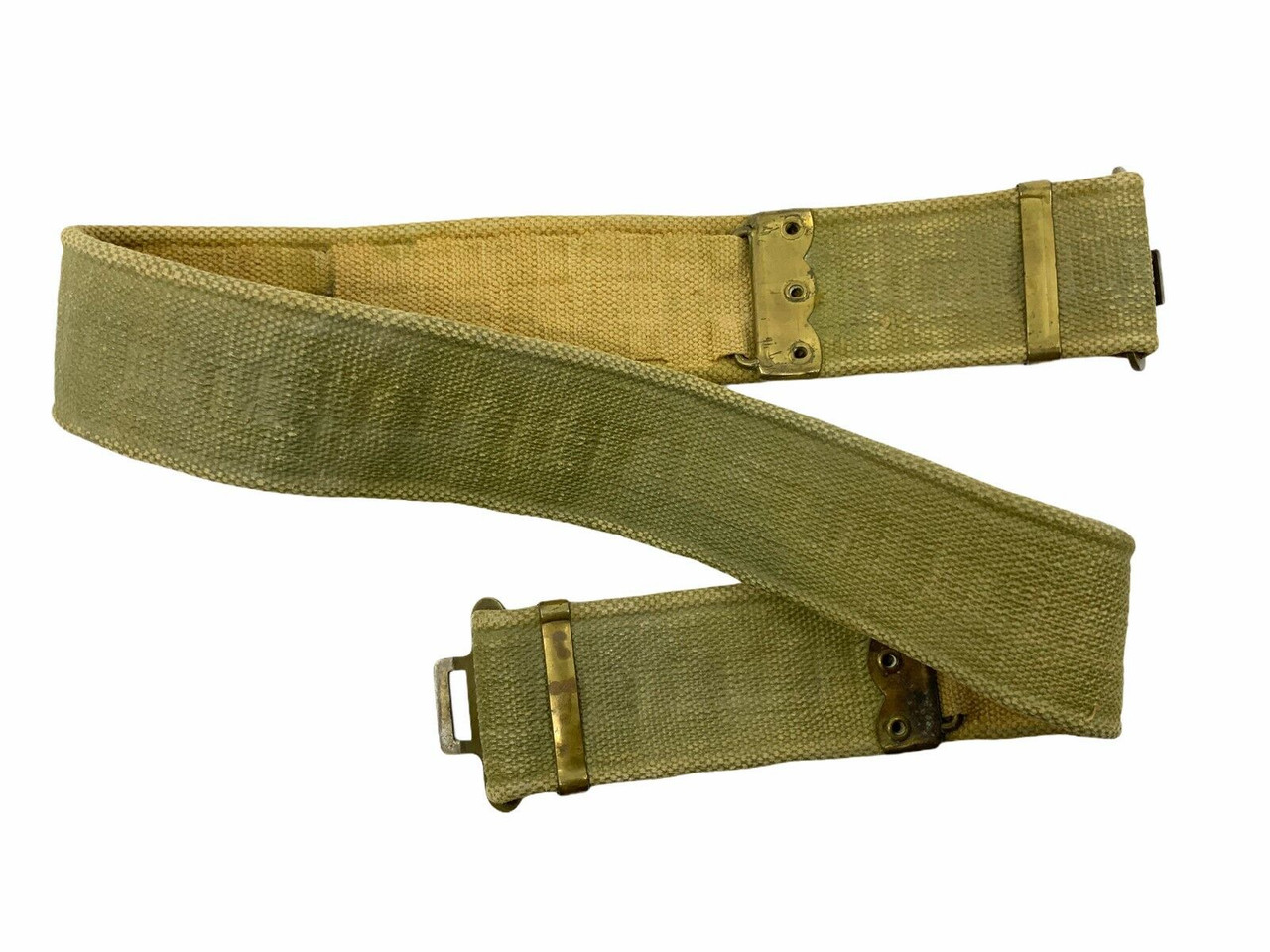 WW2 Canadian 37 Pattern Web Belt Blancoed 2 WW2 Canadian 37 Pattern Web Belt Blancoed 2