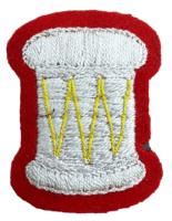 British Canadian Red Backed Drummer Sleeve Trade Insignia Patch