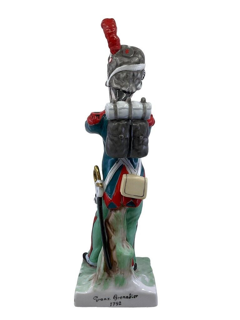 French Napoleonic Grenadier Sitzendorf Porcelain Figure 11 Inches Tall French Napoleonic Grenadier Sitzendorf Porcelain Figure 11 Inches Tall