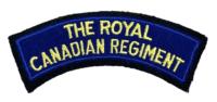 Royal Canadian Regiment Cloth Shoulder Title Insignia Single
