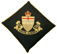 WW2 Canadian South Alberta Regiment Sweetheart Pillow 15 x 15 Inch