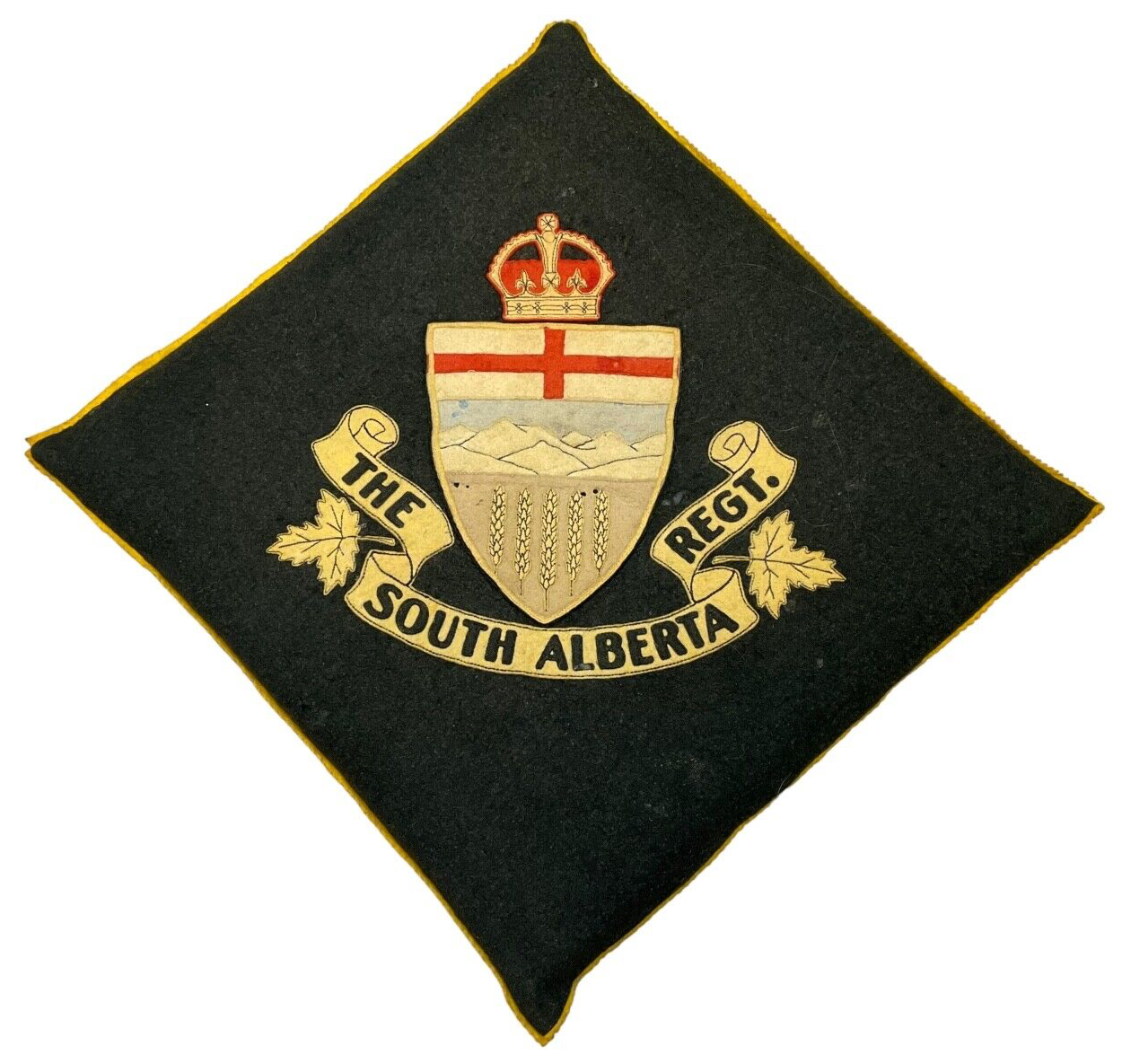 WW2 Canadian South Alberta Regiment Sweetheart Pillow 15 x 15 Inch WW2 Canadian South Alberta Regiment Sweetheart Pillow 15 x 15 Inch