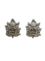 Canadian Forces Queens Own Rifles Collar Badge Pair Clutch Back
