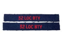 Canadian RCA Artillery 32nd LOC BTY Shoulder Title Slip On Pair
