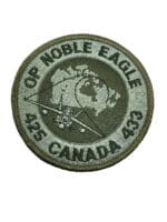 Canadian Forces RCAF 425 433 Op Noble Eagle CF-18 OD Green Squadron Crest Patch