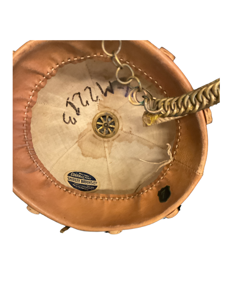 Canadian Wolseley Pattern Tropical Pith Helmet Named With Chin Scales Canadian Wolseley Pattern Tropical Pith Helmet Named With Chin Scales