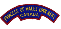 Canadian Princess Of Wales Own Regiment Shoulder Title Insignia Single