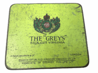 WW2 Canadian British RN RCN Navy Ration Cigarette Tin The Greys 3.5 x 3 x 1