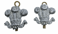 British Prince of Wales Own Light Dragoons Collars Insignia Pair British Prince of Wales Own Light Dragoons Collars Insignia Pair