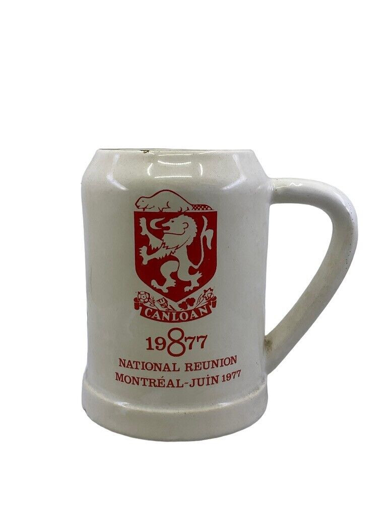 Canadian Army CANLOAN 1977 National Reunion Montreal Stein Mug Canadian Army CANLOAN 1977 National Reunion Montreal Stein Mug