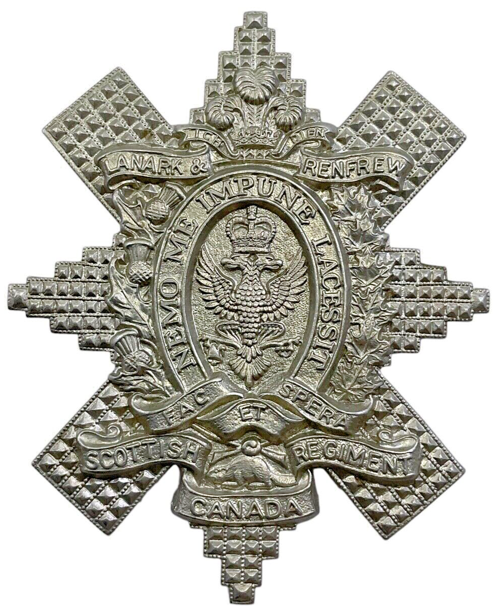 Canadian Lanark and Renfrew Scottish Regiment Cap Badge Canadian Lanark and Renfrew Scottish Regiment Cap Badge