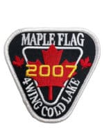 Canadian Forces RCAF Maple Flag 2007 4 Wing Squadron Colour Crest Vintage Canadian Forces RCAF Maple Flag 2007 4 Wing Squadron Colour Crest Vintage