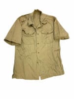 US Army 1955 Dated Short Sleeve Tan Cotton Twill Shirt 15 1/2 Collar