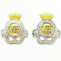 8th Canadian Hussars Officers Collars Insignia Pair 1