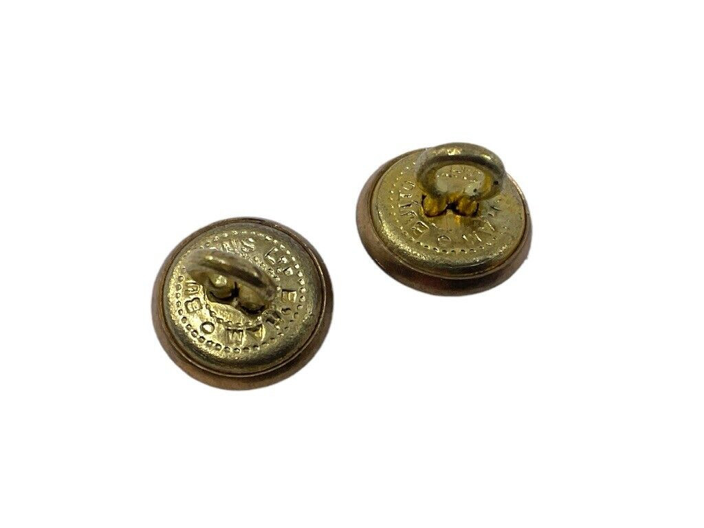 WW1 WW2 British General List Peak Cap Hat Small Buttons Pair X 2 WW1 WW2 British General List Peak Cap Hat Small Buttons Pair X 2