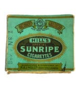 WW2 British Hill's Sunripe Cigarettes Box EMPTY