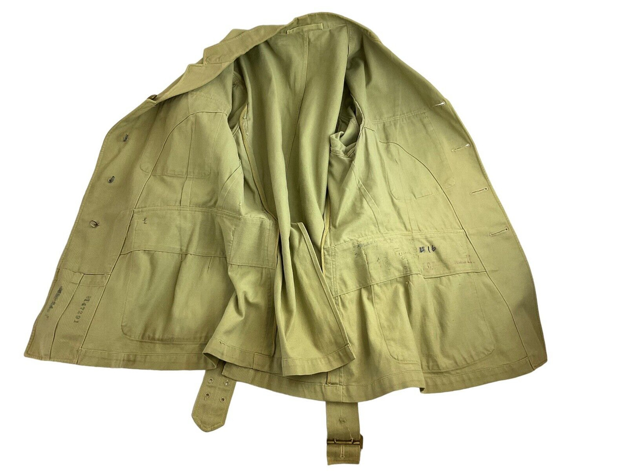 WW2 Canadian Tropical Four Pocket Jacket Named With Sleeve & GS Patches WW2 Canadian Tropical Four Pocket Jacket Named With Sleeve & GS Patches