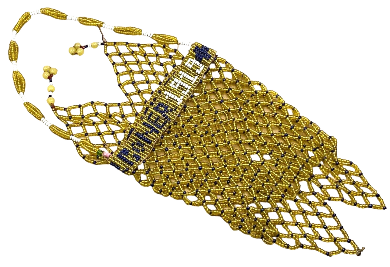 WW1 British Canadian BEF Turkey Turkish Prisoner Beadwork Purse 11 Inches WW1 British Canadian BEF Turkey Turkish Prisoner Beadwork Purse 11 Inches