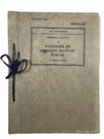 WW2 US 1944 War Department Handbook On Japanese Military Forces Hard Cover Book