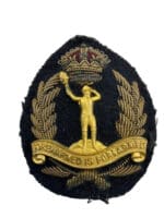 WW2 British Royal Observer Corps Officers Bullion Padded Cap Badge