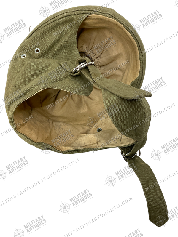 Indo China War France French Green Cloth & Cork Paratrooper Helmet