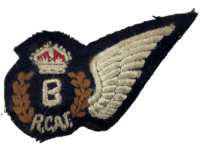 WW2 Canadian RCAF B Bomber Wing Padded RARE