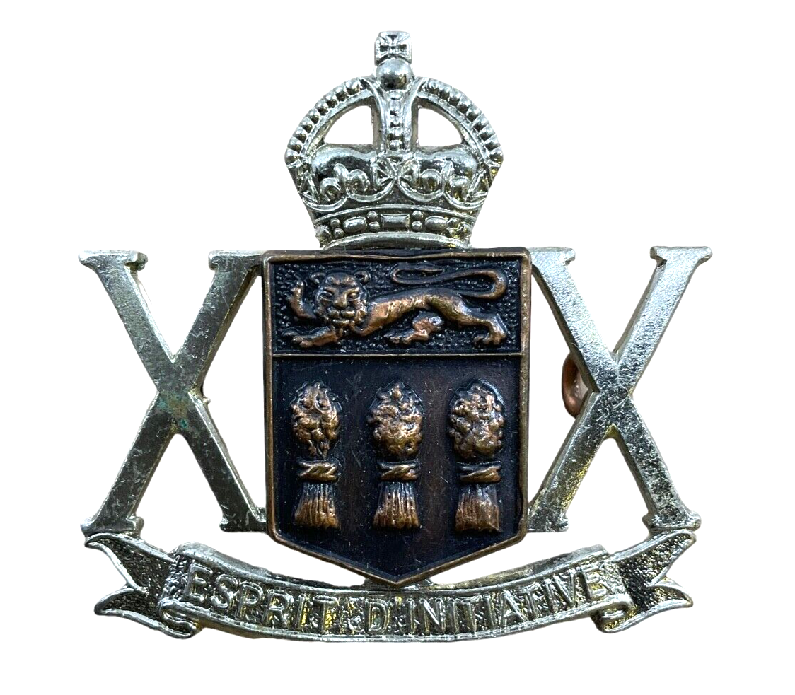 WW2 Canadian 20th Saskatchewan Regiment Cap Badge WW2 Canadian 20th Saskatchewan Regiment Cap Badge