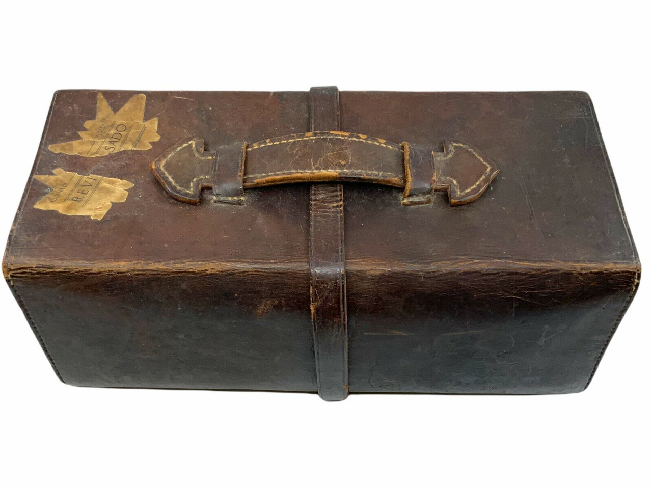 WW2 Canadian Leather Radio Mast Accessory Leather Case Robco Montreal 1942 WW2 Canadian Leather Radio Mast Accessory Leather Case Robco Montreal 1942