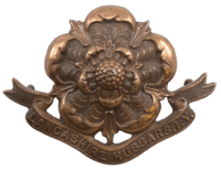 WW1 British BEF Lancashire Hussars Cap Badge