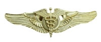 US USAF Medical Flight Surgeon Wings Clutch Back Insignia