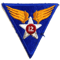 WW2 US USAAF 12th Air Force SSI Sleeve Patch Insignia