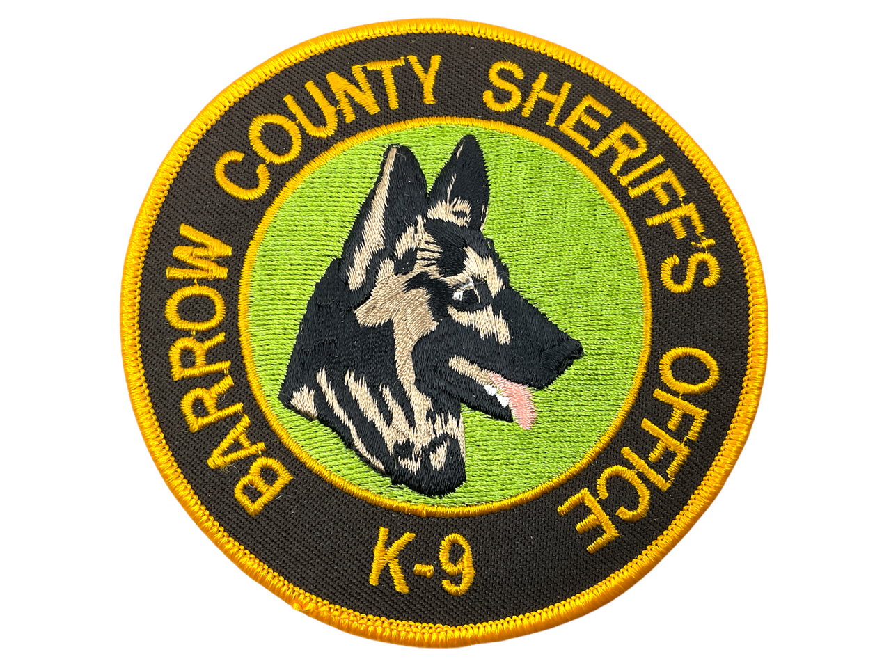 US Barrow County Georgia Sheriff's Office K-9 Unit Yellow Edge Patch US Barrow County Georgia Sheriff's Office K-9 Unit Yellow Edge Patch