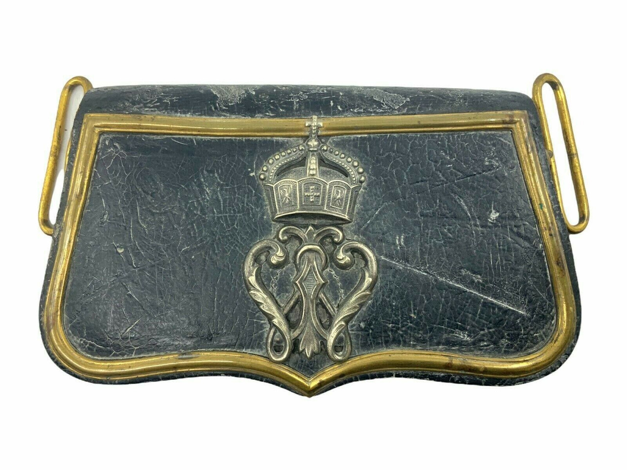 Imperial German Prussian Officers Cartouche Box & Metal Cypher Imperial German Prussian Officers Cartouche Box & Metal Cypher