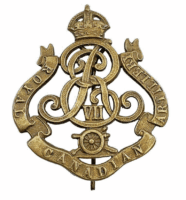 Royal Canadian Artillery Edward the 7th Pith Helmet Cap Badge