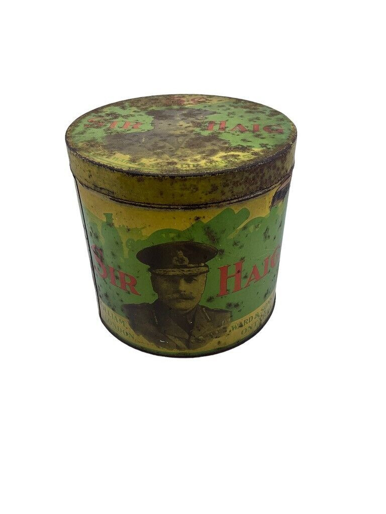 WW1 Canadian CEF Sir Haig Tobacco Tin EMPTY WW1 Canadian CEF Sir Haig Tobacco Tin EMPTY