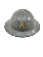 WW1 US AEF 3rd Army Painted Brodie Camouflage Helmet