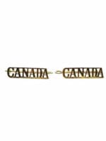 WW2 Canadian Army Officers Metal Shoulder Titles CANADA Pair