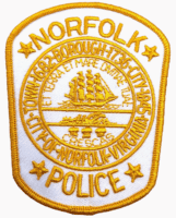 US Norfolk Virginia Yellow Edge Police Patch Insignia US Norfolk Virginia Yellow Edge Police Patch Insignia