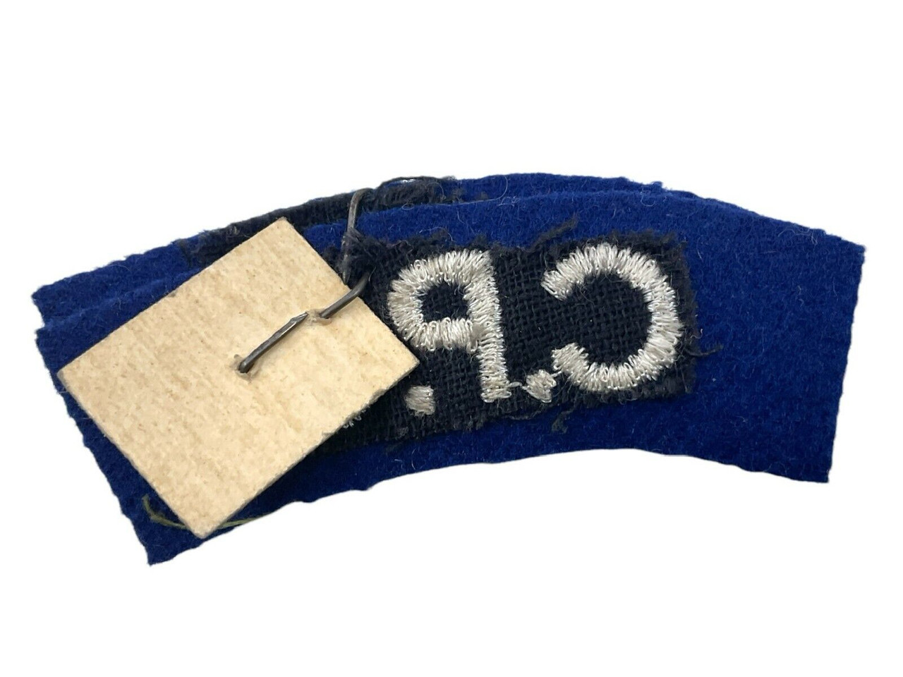 WW2 Canadian CPC Canada Post Corp Shoulder Titles Pair with Tailors Tag WW2 Canadian CPC Canada Post Corp Shoulder Titles Pair with Tailors Tag