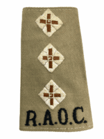 WW2 British RAOC Ordnance Corps Officers Slip On Shoulder Rank Single Captain