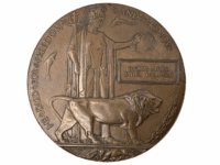 WW1 Canadian CEF Trench Mortar Battery Memorial Plaque Death Penny Pte Thompson